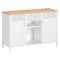 Komoda 110x40x76cm, kov, bílá, AUK-E1420 WT