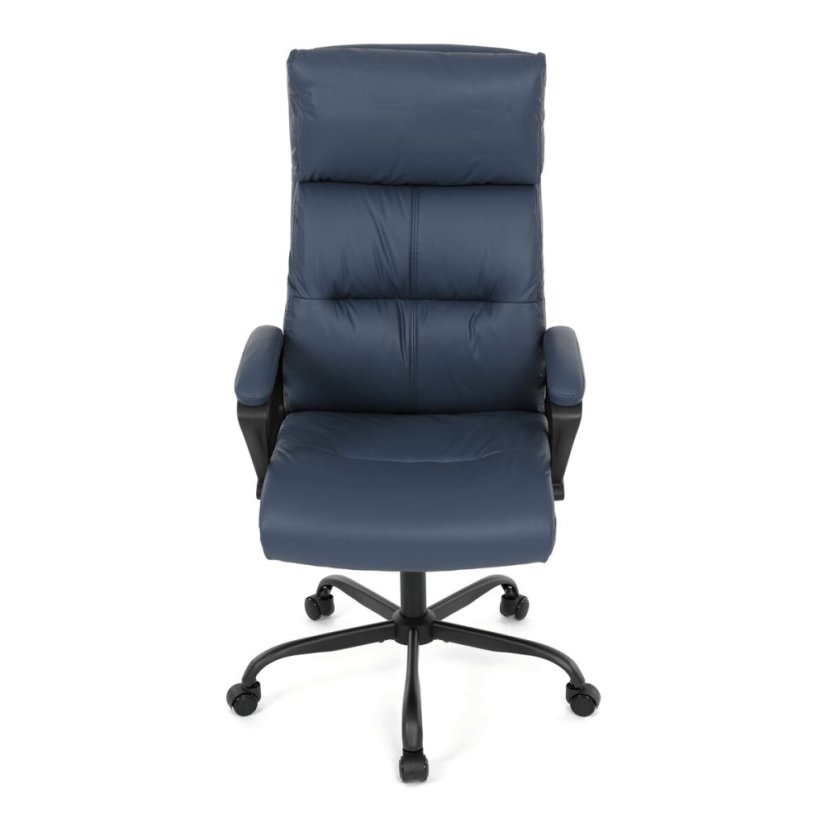 Kancelářské křeslo, houpací mechanismus, modrá ekokůže, KA-Y346 BLUE