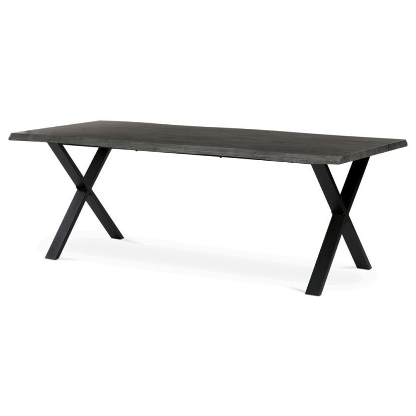 Jídelní stůl 210x100cm, mdf, šedý dub, HT-F4321 GREY - Barva: hnědá#eup349686euv2