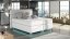 Kontinentální postel Boxspring MADEIRA bílá ekokůže - Vyberte rozměry: 160 x 200 cm