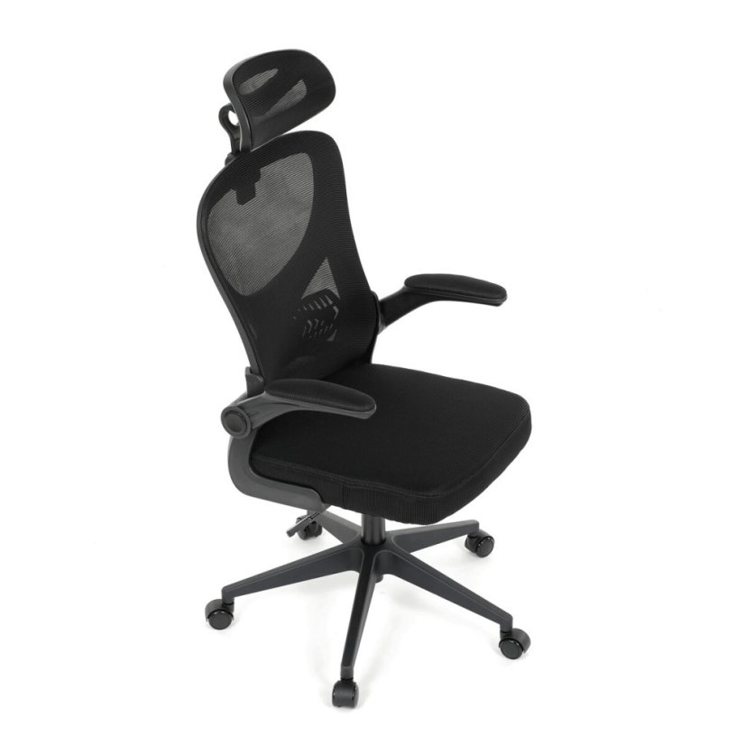 Kancelářská židle, houpací mechanismus, černá, KA-K2021 BK