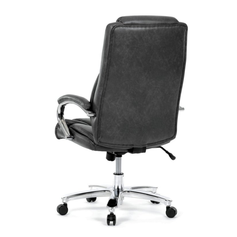 Kancelářské křeslo, houpací mechanismus, šedá ekokůže, KA-F1385 GREY