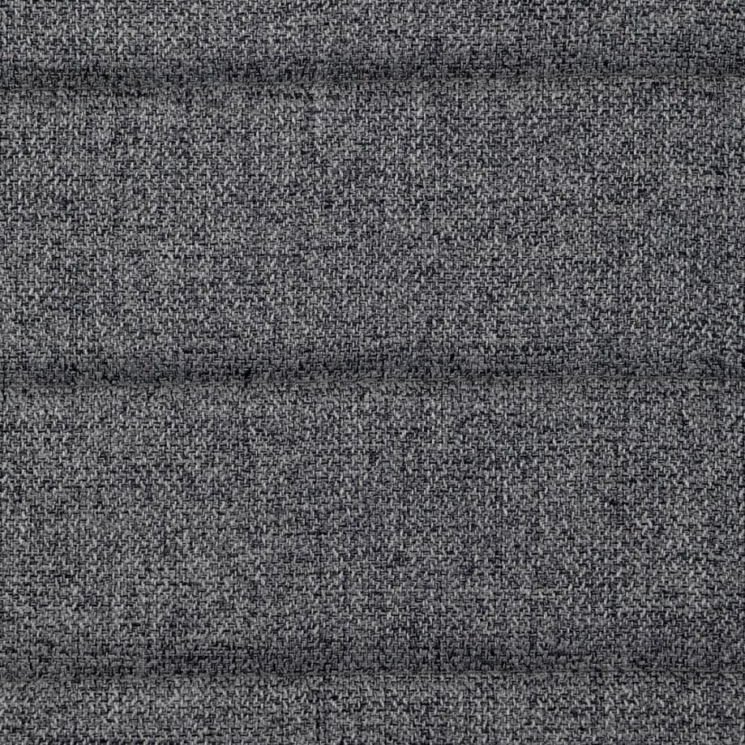 Jídelní set 1+4, stůl 130x70, deska slinutý kámen v imitaci bílého matného mramoru, židle šedá látka, černý lak