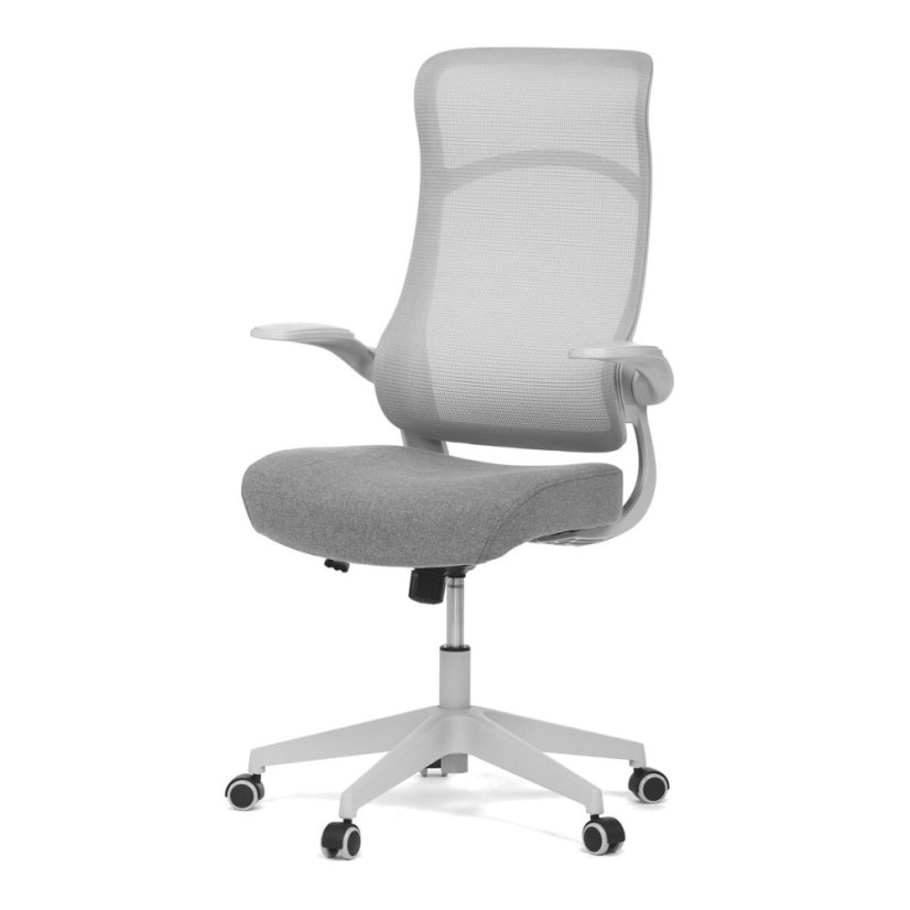 Kancelářská židle, houpací mechanismus, šedá síťovina, KA-A182 GREY