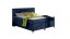 Kontinentální postel Boxspring BRAZIL modrá - Vyberte rozměry: 140 x 200 cm