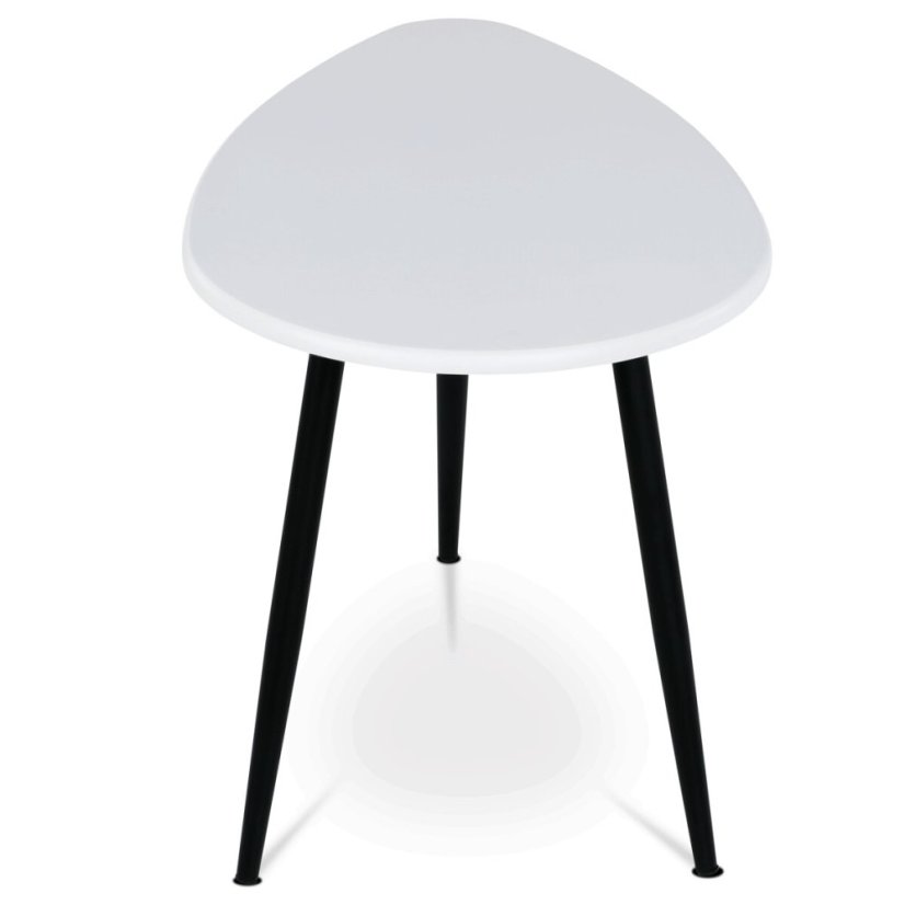 Odkládací stolek 60x40x45cm, mdf, bílá, AF-3011 WT - Dekor: Matný