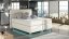 Kontinentální postel Boxspring MADEIRA béžová ekokůže - Vyberte rozměry: 180 x 200 cm