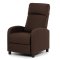 Polohovací křeslo, hnědá, látka, TV-W3397 BR2