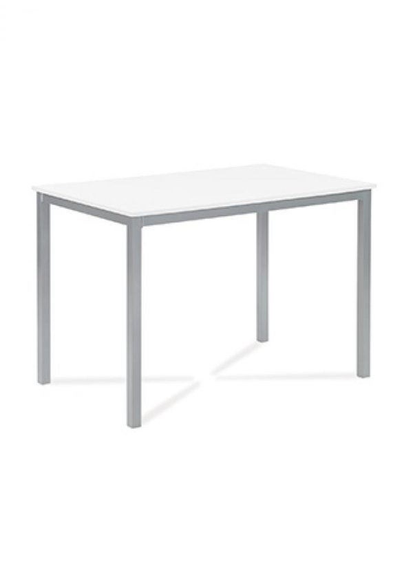 Jídelní stůl 110x70 cm, bílý kov / sonoma