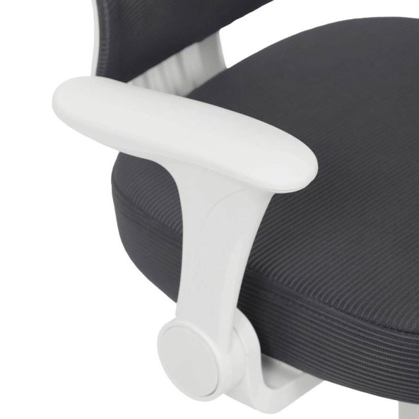 Dětská židle, výškově nastavitelná, šedá síťovina, KA-K1063 GREY