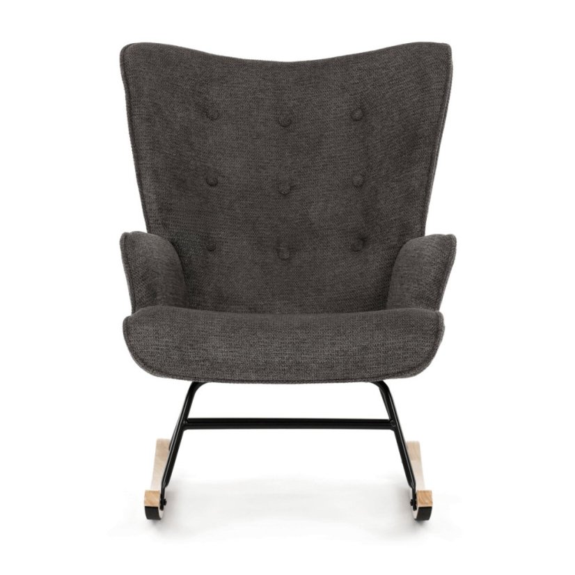 Houpací křeslo, šedá, látka, AK-373 GREY2