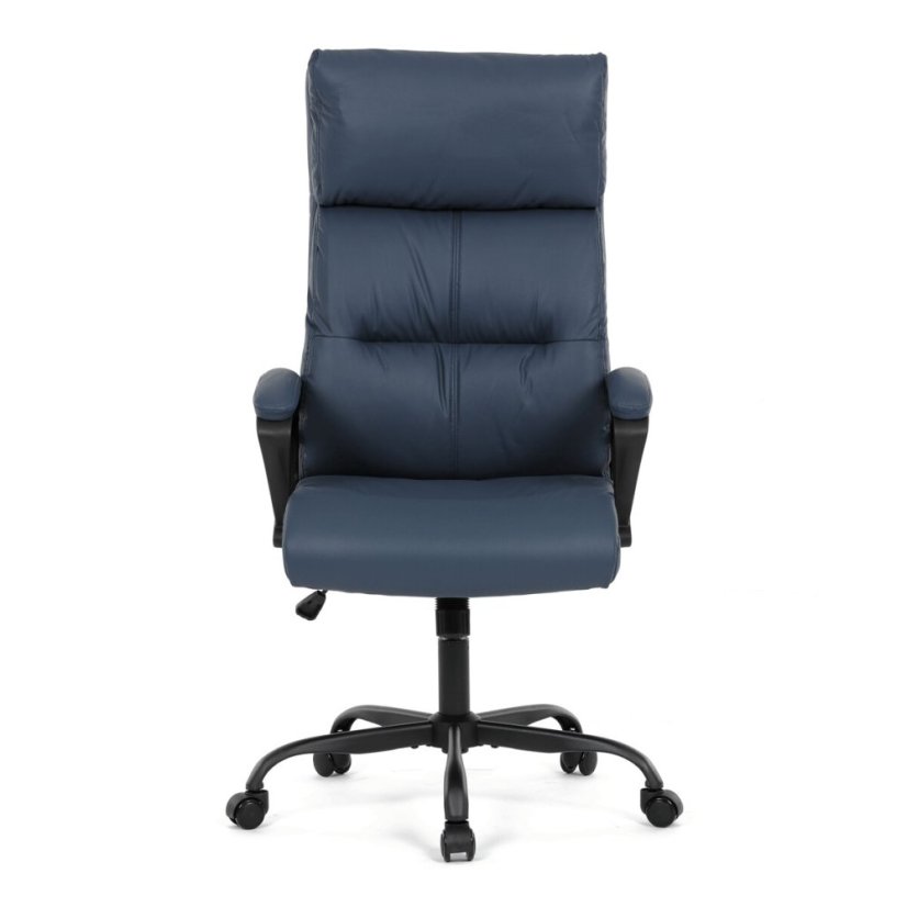 Kancelářské křeslo, houpací mechanismus, modrá ekokůže, KA-Y346 BLUE