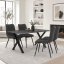 Jídelní stůl 160x90cm, mdf, šedý dub, HT-F4316 GREY - Barva: hnědá#eup349684euv2