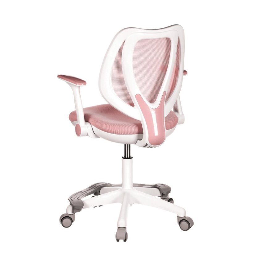 Dětská židle, výškově nastavitelná, růžová síťovina, KA-C806 PINK