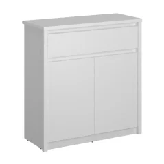 Komoda 2D1S ERODIN, bílá (86,6 x 91,2) cm