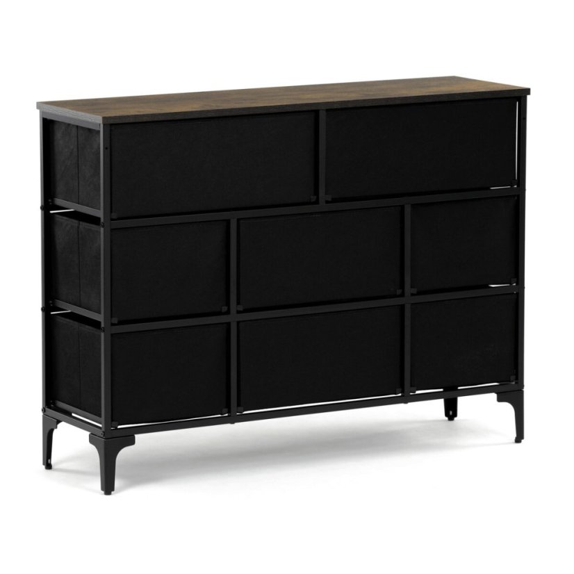 Komoda 103x30x78cm, mdf, vícebarevná, AUK-W2104 BK