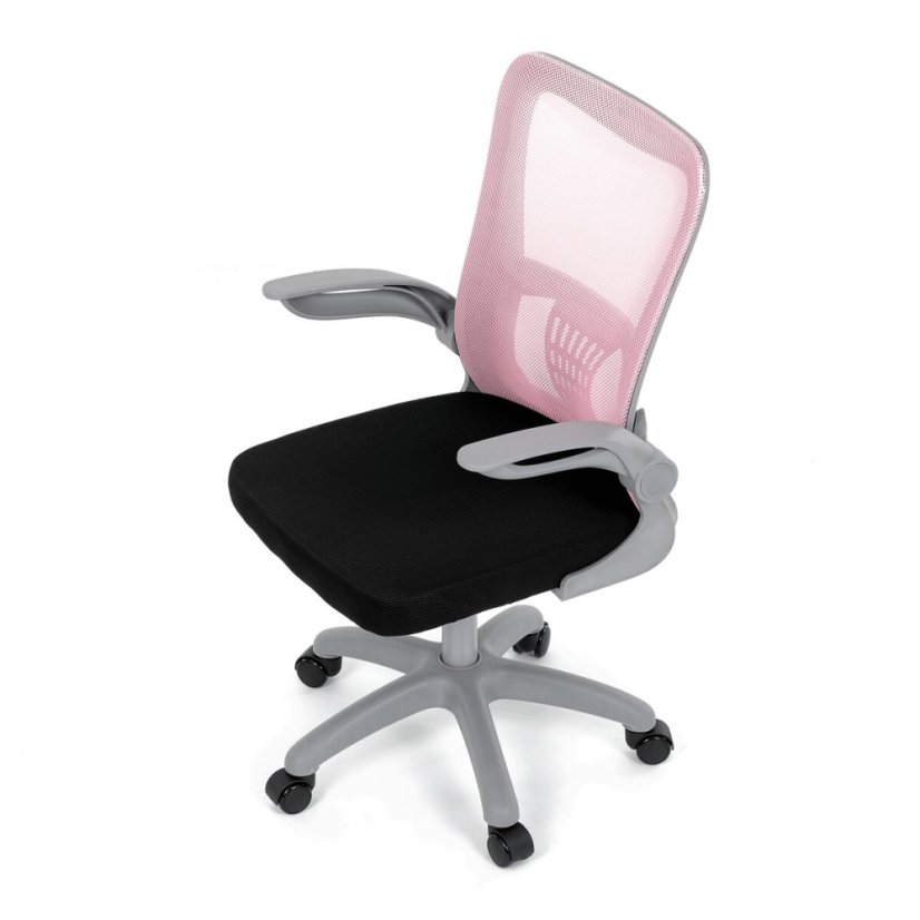 Dětská židle, výškově nastavitelná, růžová síťovina, KA-K2008 PINK