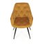 Jídelní židle, žlutá, sametová látka, DCH-421 YEL4