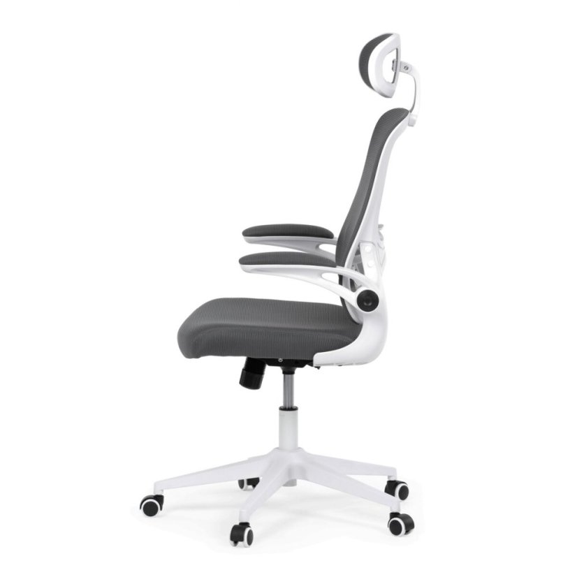 Kancelářská židle, houpací mechanismus, šedá síťovina, KA-Q843 GREY