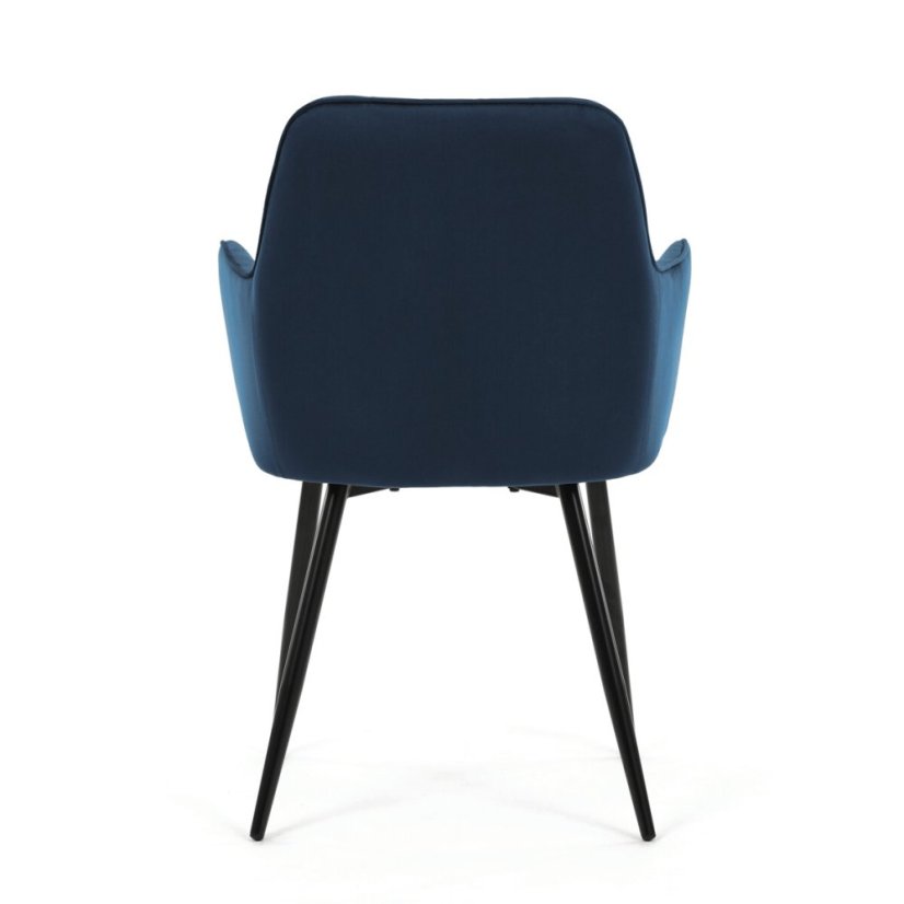 Jídelní židle, modrá, sametová látka, DCH-215 BLUE4