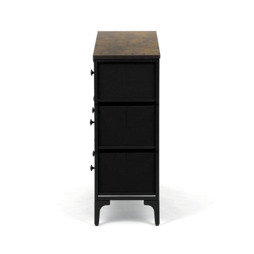Komoda 103x30x78cm, mdf, vícebarevná, AUK-W2104 BK