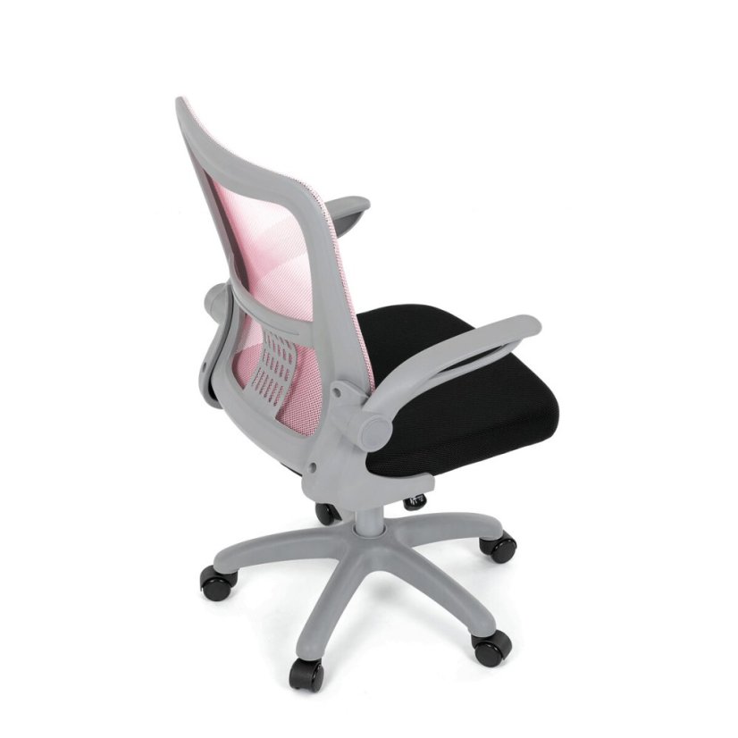 Dětská židle, výškově nastavitelná, růžová síťovina, KA-K2008 PINK