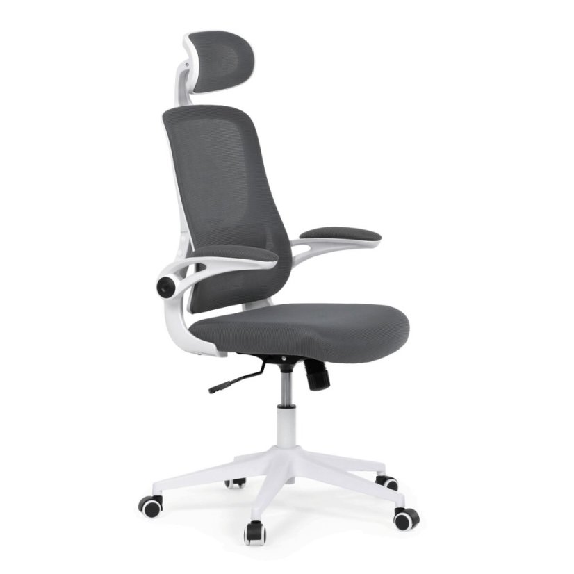 Kancelářská židle, houpací mechanismus, šedá síťovina, KA-Q843 GREY