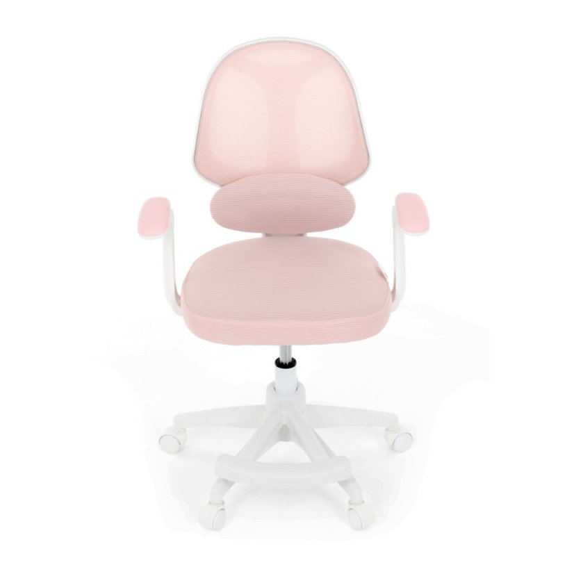 Dětská židle, výškově nastavitelná, růžová síťovina, KA-W8008 PINK