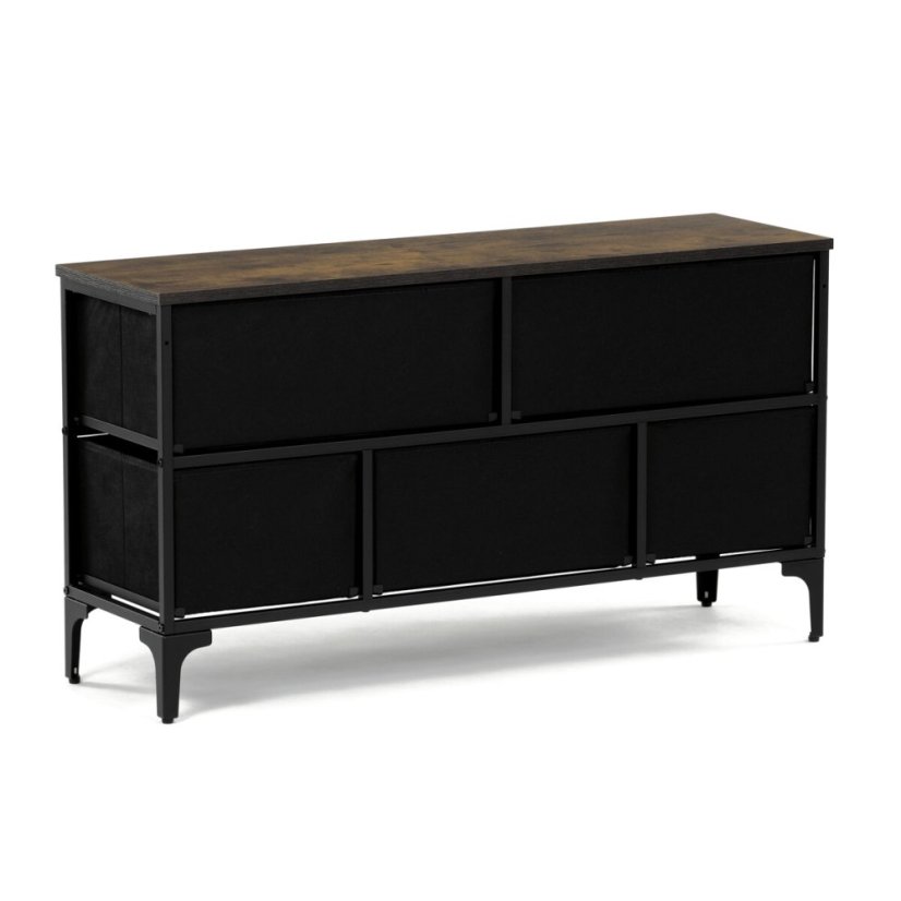 Komoda 103x30x56cm, mdf, vícebarevná, AUK-W2103 BK