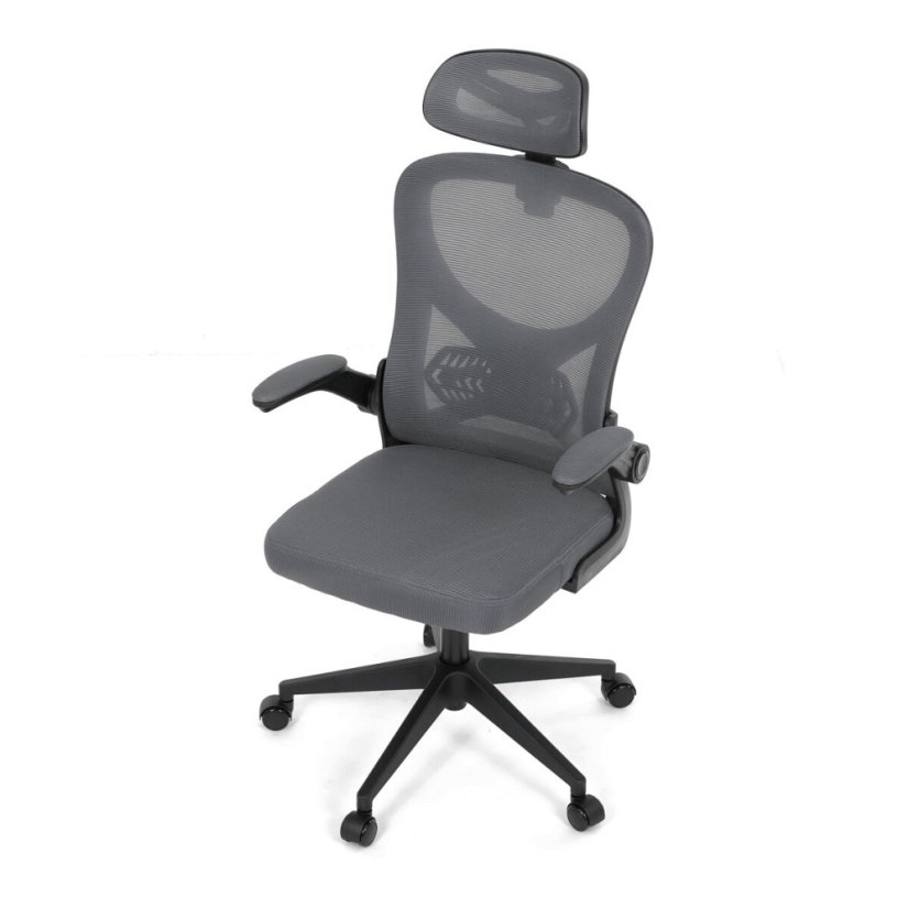Kancelářská židle, houpací mechanismus, šedá, KA-K2021 GREY