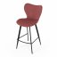 Barová židle, červená, látka, AUB-1068 RED2