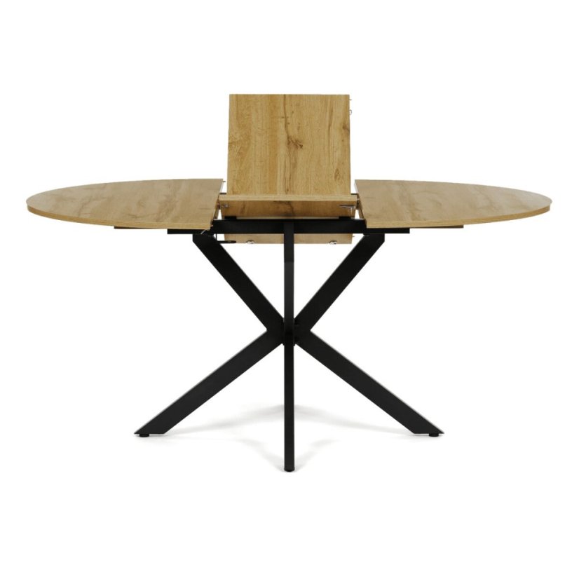 Jídelní stůl rozkládací 120-160x120 cm, melamin, dub, DT-I1120 OAK - Barva (vyberte): hnědá - Barva (vyberte): bílá#eup349724euv4
