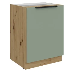 Spodní skříňka ARSANY 60 D 1F BB, aquamarine/dub artisan (60 x 82) cm