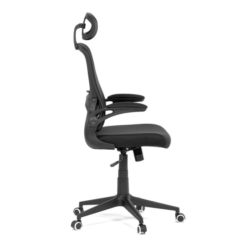 Kancelářská židle, houpací mechanismus, černá síťovina, KA-Q842 BK