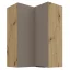 Horní rohová skříňka, sandgrau/dub artisan, FRISBO 60x60 GN-90 2F