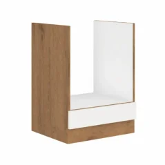 Spodní skříňka VEGA D60 GAZ BB, bílá extra vysoký lesk HG / dub lancelot (60 x 82) cm