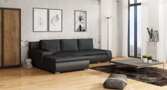 Rozkládací rohová sedačka CARRO – rozkládací lůžko a úložný prostor