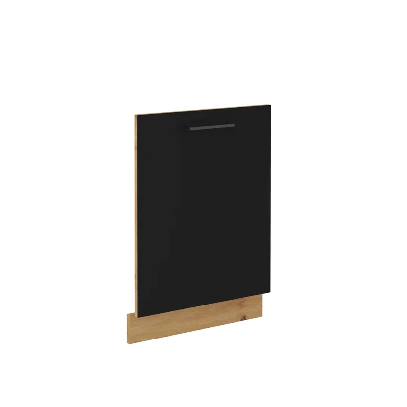 Dvířka na myčku, černý mat / dub artisan, Monro ZM 713x596