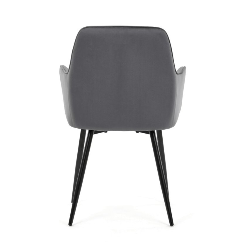 Jídelní židle, šedá, sametová látka, DCH-215 GREY4