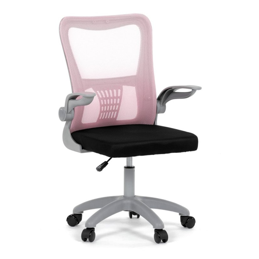 Dětská židle, výškově nastavitelná, růžová síťovina, KA-K2008 PINK