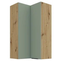 Horní rohová skříňka, aquamarine/dub artisan, ARSANY 60x60 GN-108 2F