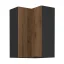 Horní rohová skříňka MENZO 60x60 GN-90 2F, ořech okapi/černá