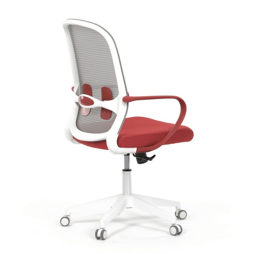 Kancelářská židle, houpací mechanismus, červená látka, KA-S425 RED