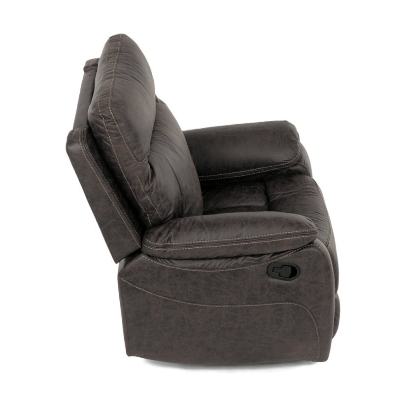 TV a relaxační křeslo s manuálním ovládáním, potah coffee látka v dekoru vintage