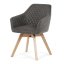 Jídelní židle, černá, látka vintage, DCH-435 BK3