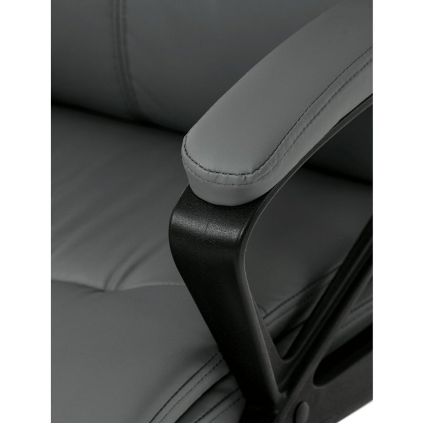 Kancelářské křeslo, houpací mechanismus, šedá ekokůže, KA-Y346 GREY