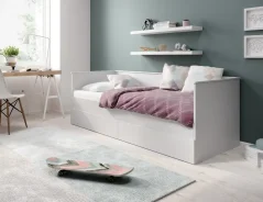 Postel dvojitá s matracemi HELA II 200x80 bílá (86 x 75) cm – spací plocha 200x160 cm