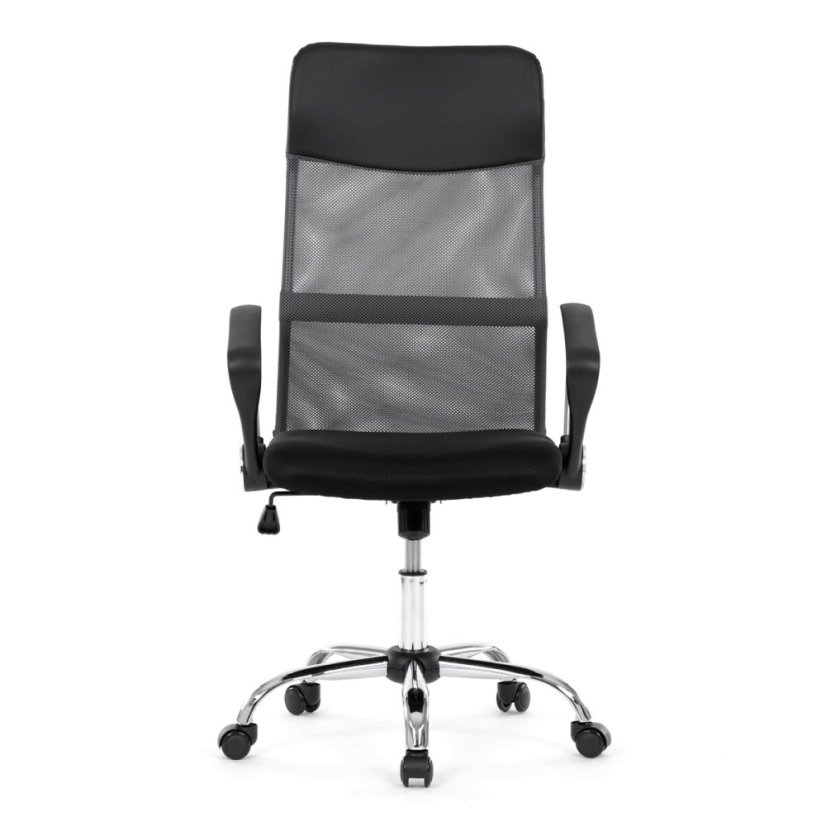 Kancelářská židle, houpací mechanismus, šedá síťovina, KA-E305 GREY