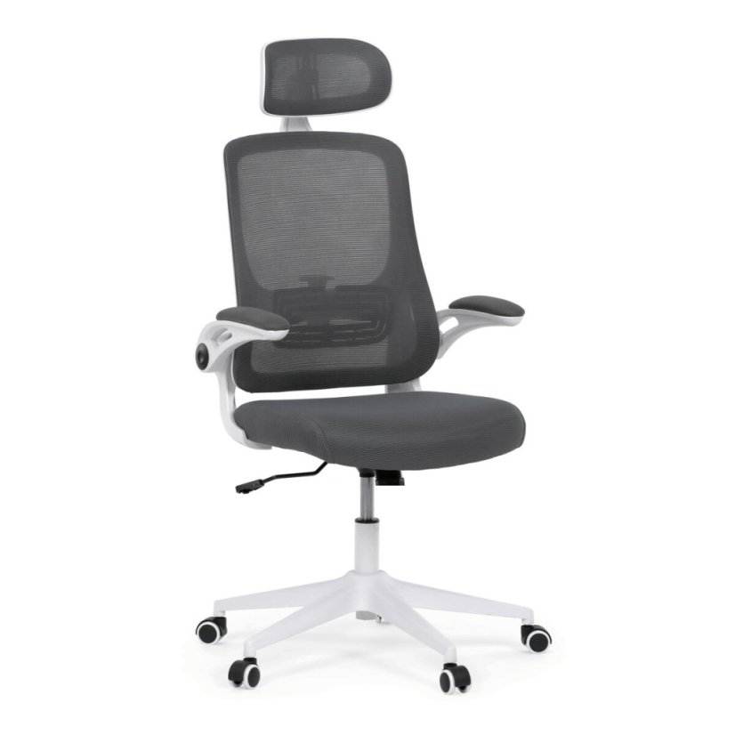 Kancelářská židle, houpací mechanismus, šedá síťovina, KA-Q843 GREY