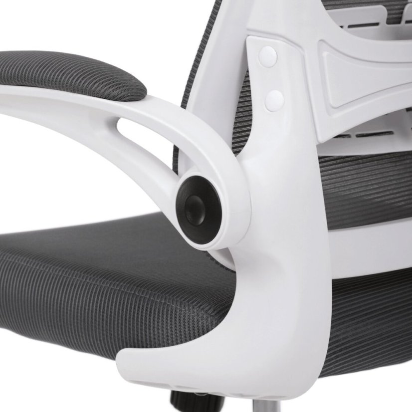 Kancelářská židle, houpací mechanismus, šedá síťovina, KA-Q843 GREY